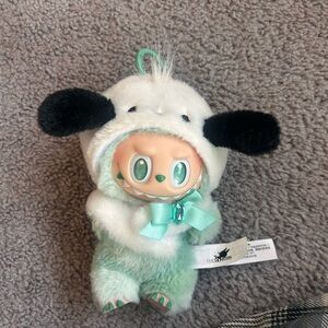 Green Labubu with Pochacco Outfit